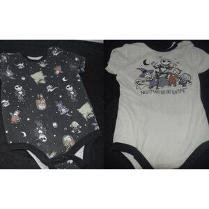 Nightmare before Christmas 12 months onesies set of two